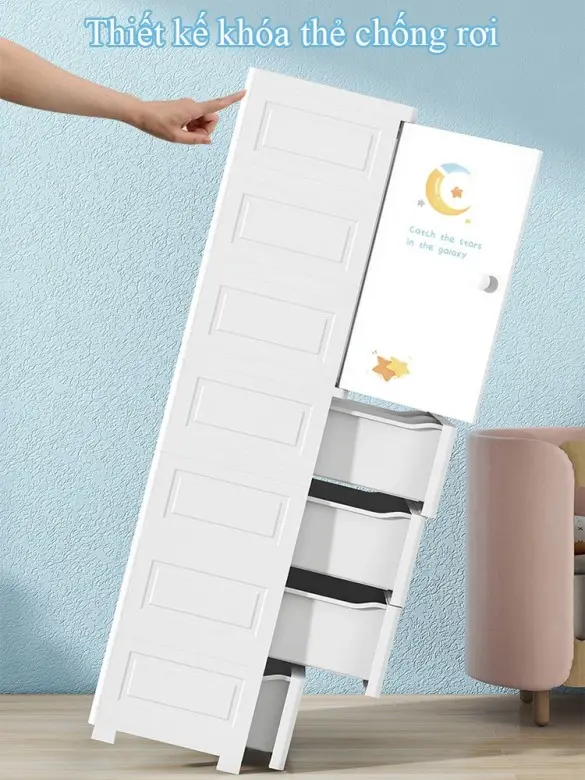 【Tủ Nhựa Cho Bé】70cm Tủ Quần Áo Trẻ Hình ảnh hoạt hình Tủ Để Đồ nhìu ngăn rộng rãi Tủ đồ nhựa đựng 8