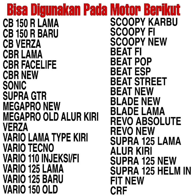 Kunci Variasi Beat Vario Scoopy Spacy Megapro cb 150r CBR 150r Sonic Supra Gtr beat pop street karbu new Vario 125 150 free Magnet Motorcycle Penutup 7
