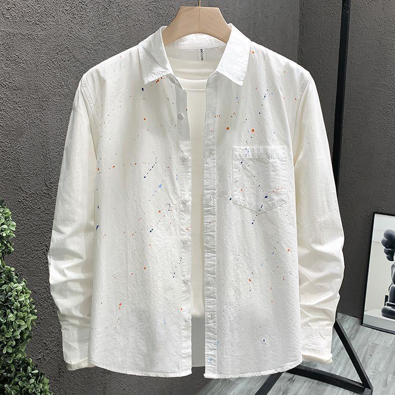 Áo Sơ Mi Có Túi Chống Mồ Hôi Mực, Phong Cách Nhật Bản, Thường Ngày Và Ngoài Trời, Dễ Phối Đồ Áo Khoác Dáng Rộng Rãi, Giá Cả Phải Chăng, Sang Trọng Và Hợp Xu hướng, Áo Sơ Mi Dài Tay, Thích Hợp Cho Mùa Thu, Quần Áo Nam somidep chỉ giặt tay thời trang và thư