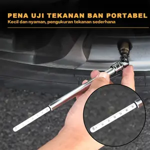 Alat Ukur Tekanan Angin Ban 10-50 PSI, Pengukur Tekanan Ban Mobil dan Motor, ABS Pressure Gauge, Pena Pengukur Angin Ban untuk Kendaraan, Alat Pengukur Tekanan Ban Akurat, Alat Pengukur Tekanan Angin Mobil dan Motor Berkualitas