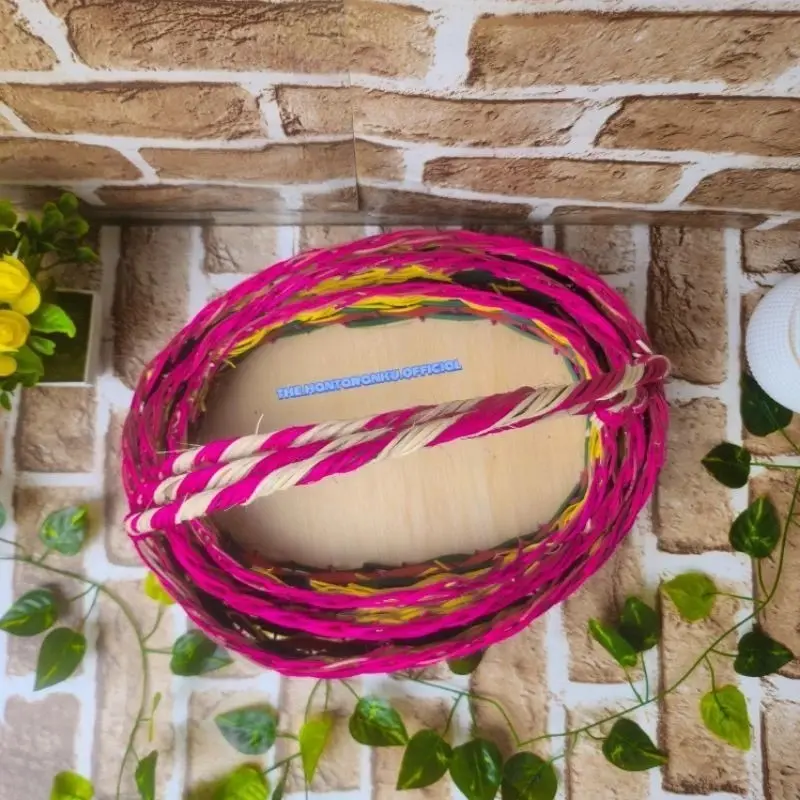 KERANJANG PARCEL ROTAN 1 SET ISI 3 MODEL SILANG WARNA 3