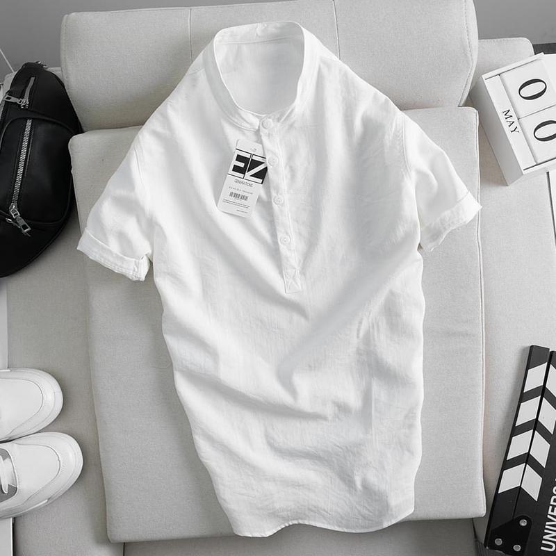 Áo đũi ngắn tay cổ trụ thoáng mát dễ chịu Thời Trang TOPMEN