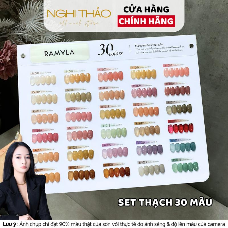 Set sơn gel thạch đục RAMYLA 30 màu