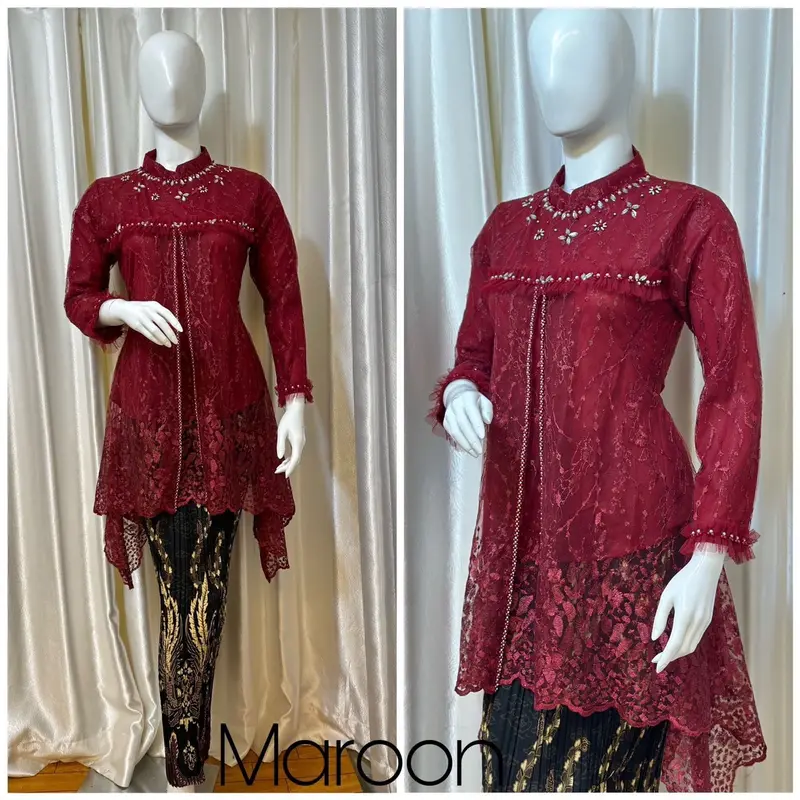 Kebaya Modern Baby Doll Payet Polos 1