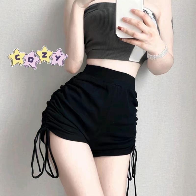  A71h￼Quần đùi rút 2 bên dáng ôm ngắn chất thun tam xin dày Nữ 