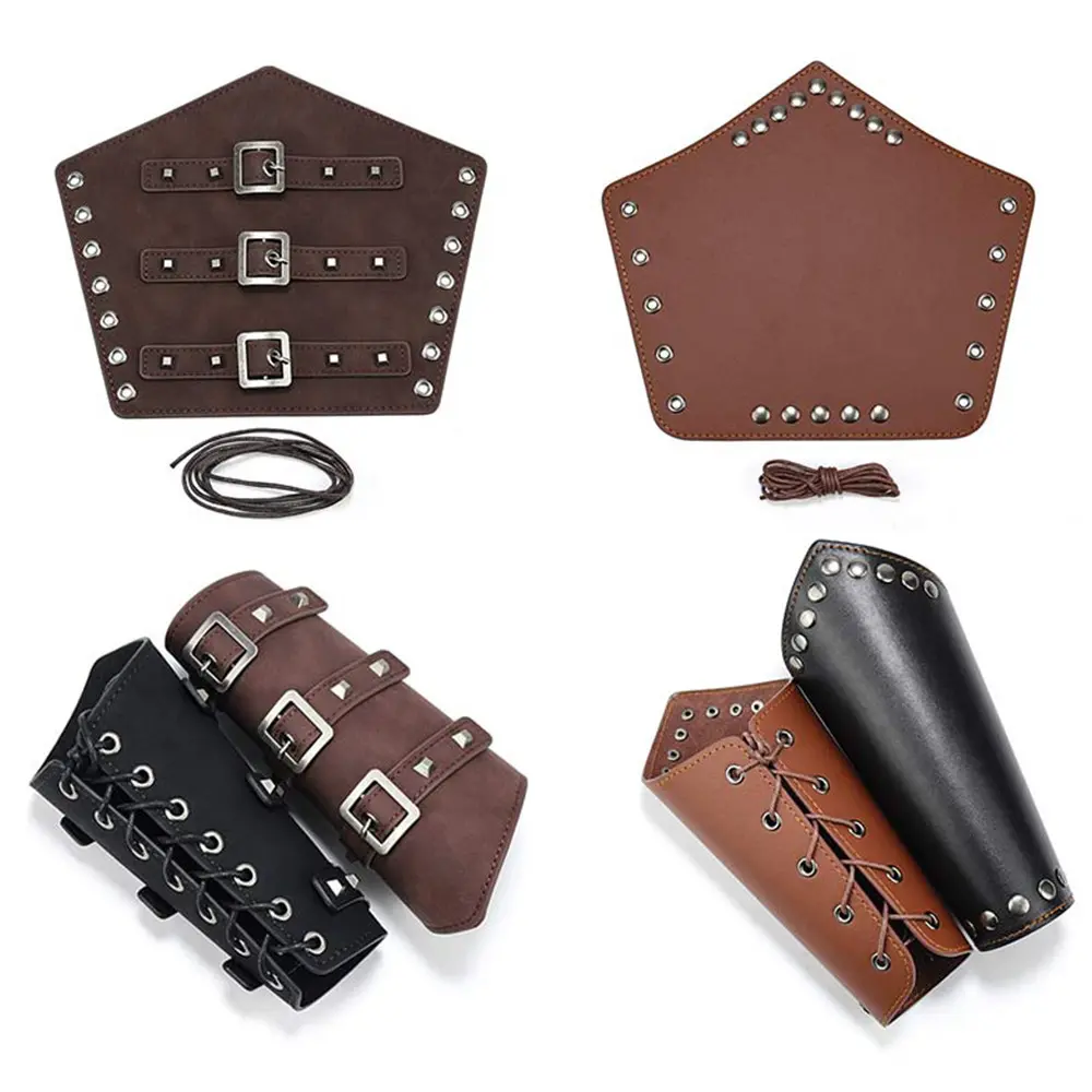 Dây Đeo Cổ Tay Da, Dành Cho Nam Giới Thời Trung Cổ, Phong Cách Punk Cổ Điển Bảo Vệ Tay, Thích Hợp Cho Lễ Hội Hóa Trang, Phụ Kiện Quần Áo, Bảo Vệ Cánh Tay