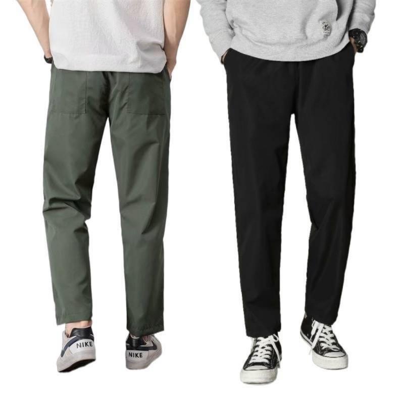 Slack mens, Korean plain, loose, large size, straight cut, casual ...