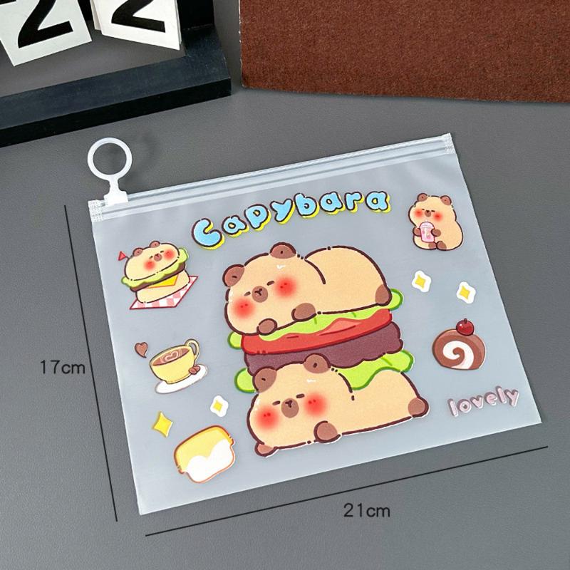  Túi zip đựng tài liệu nhựa Cabibara K165 túi đựng giấy tờ kèm khoá kéo cặp bảo vệ giấy tờ 