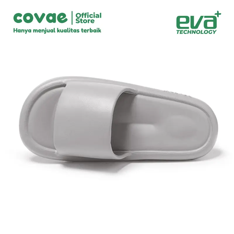 COVAE Sandal Clay 2 New Model Sandal Slide Pria Super Empuk Ringan Anti Slip - Grey 5