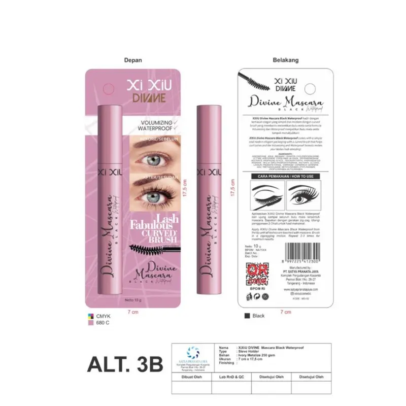 XI XIU Mascara || Lovely || Black Pink Mascara Divine Waterproof Volumizing || Divine 2n1 || LashXtra || Maskara Waterproof Memperpanjang Memperpanjang 1