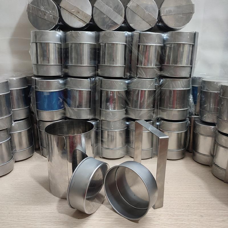 Combo 5 Khuôn giò lụa inox 0,5kg đường kính 10cm cao 8cm 2