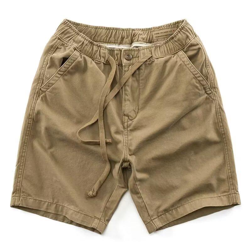 Product Introduction of M-8XL Japanese Basic Cargo Shorts Men Simple Casual Loose Straight Leg Plus Size Short Pants 3