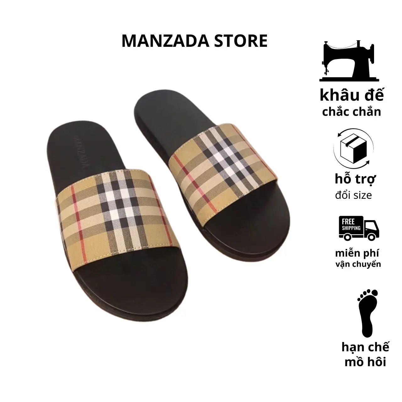 Dép quai ngang đế cao su 2 lớp đã khâu đế và quai  đi rất êm chân DÉP LÊ DÉP NAM Slipper DéP Có Quai Jean Đế Bằng