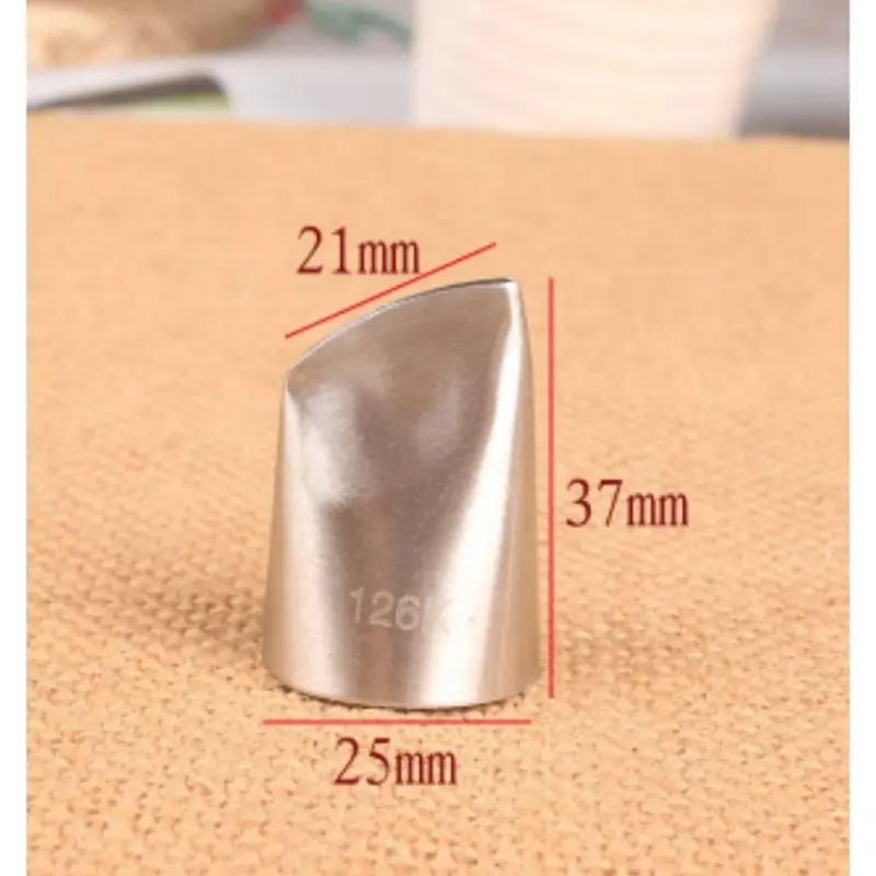 Spuit mawar besar no 126K impor alat dekorasi kue wedding cake ulang tahun loyang cetakan 126 bolu hiasan stainless Steel 3