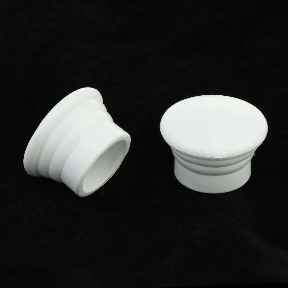 2x Window Curtain Rod End Heads Only Drapery Rod Finials   28mm.Dia White
