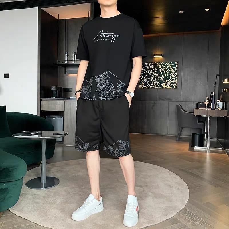 Bộ quần áo in hình hoạ tiết núi, đủ size 33-85kg thể thao năng động, thoáng mát Sport Thun 0