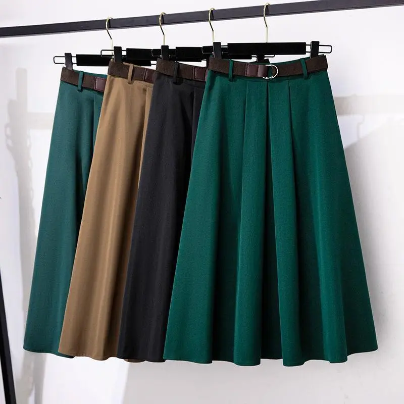 Váy Mùa Hè, Cỡ Cực Lớn (150,00kg), Dành Cho Bé Gái Và Phụ Nữ, Phong Cách Trẻ Trung, Cạp Cao, Thiết Kế Chữ A, Che Gấu, Bộ Sưu Tập Mới, Váy Ô, Thích Hợp Cho Phụ Nữ