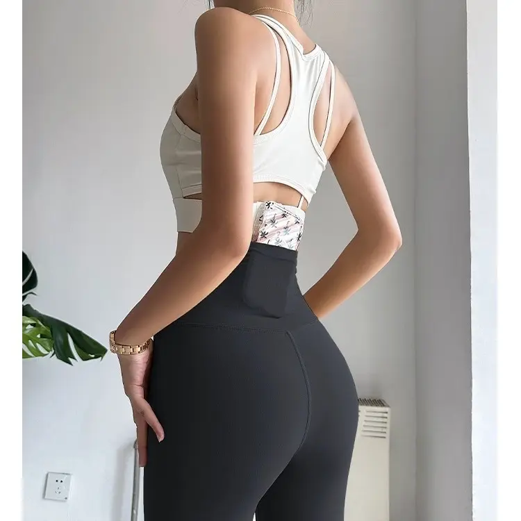 [ HOT ] Quần dài thể thao K3338 Gym/Yoga/Pilates lulu có túi sau. Chất liệu 25% Spandex thoáng mát , đàn hồi 4 chiều 3