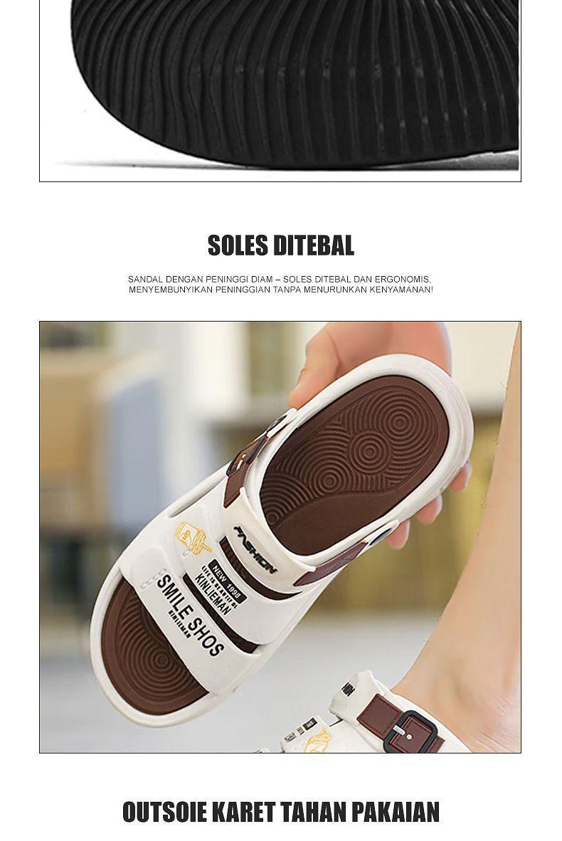 Sandal pria klasik Korea terbaru, bahan EVA, tahan aus dan lentur, tidak mudah berubah bentuk, harga terjangkau