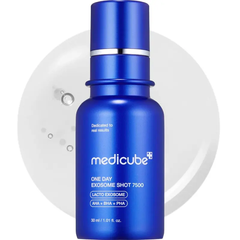 Medicube Zero Exosome Shot 7,500 PPM Spicule Facial Serum| Liquid Skin Booster Serum| Exosome, AHA+BHA+PHA| Pore Care, Dead Skin Cells, Skin Texture| Korean Comfort Skin Care 30ml