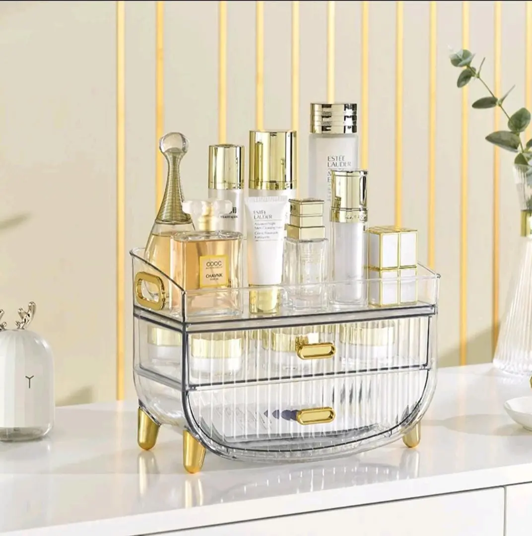 Rak Kosmetik Dengan Laci Mewah Tempat Penyimpanan Makeup