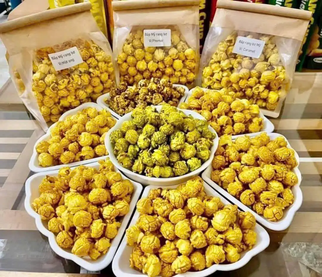 Bỏng Mỹ GIÒN loại 1  - bắp rang bơ mỹ  7 vị , THƠM NGON giòn.500g  popcorn