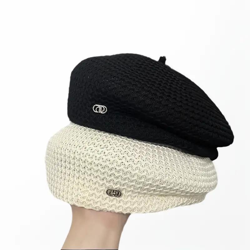Mũ Beret Màu Trơn Phong Cách Hàn Quốc Thời Trang Xuân Hè Cho Nam Và Nữ Hat Nón Cap Len Women