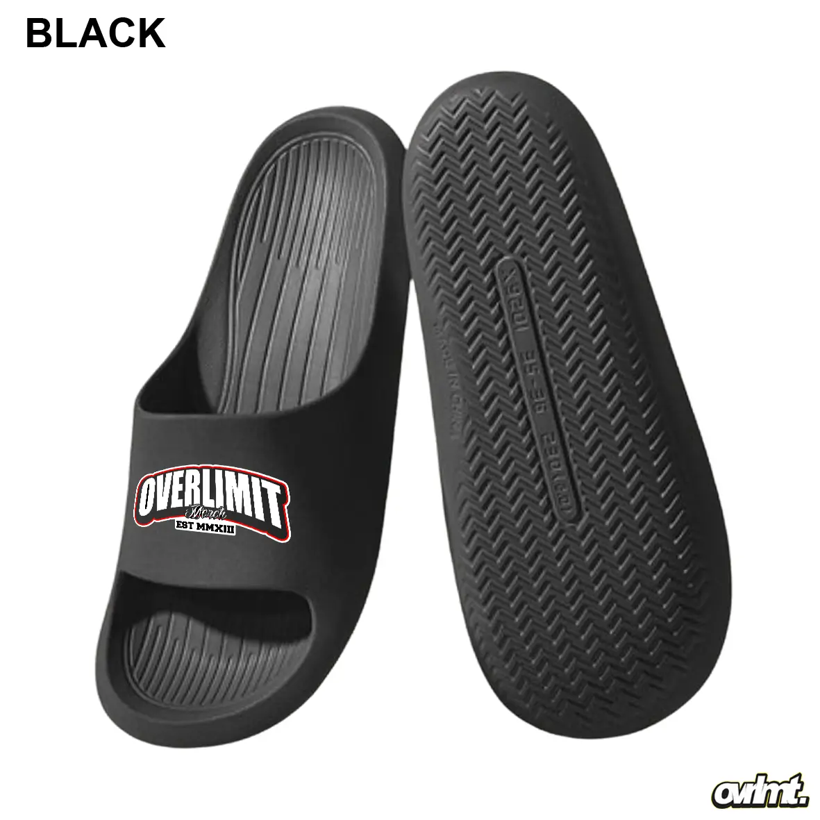 Sandal OVERLIMIT EVA Premium karet slop anti selip slip on Korean style Sendal Santai Pantai Indoor Cewek Cowok FONT LENGKUNG Shoes Pria