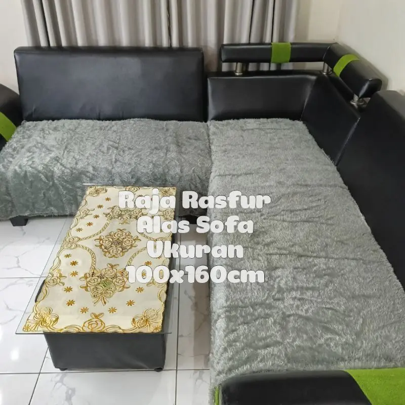 Alas sofa bulu ukuran 100x160/alas sofa bulu halus lembut