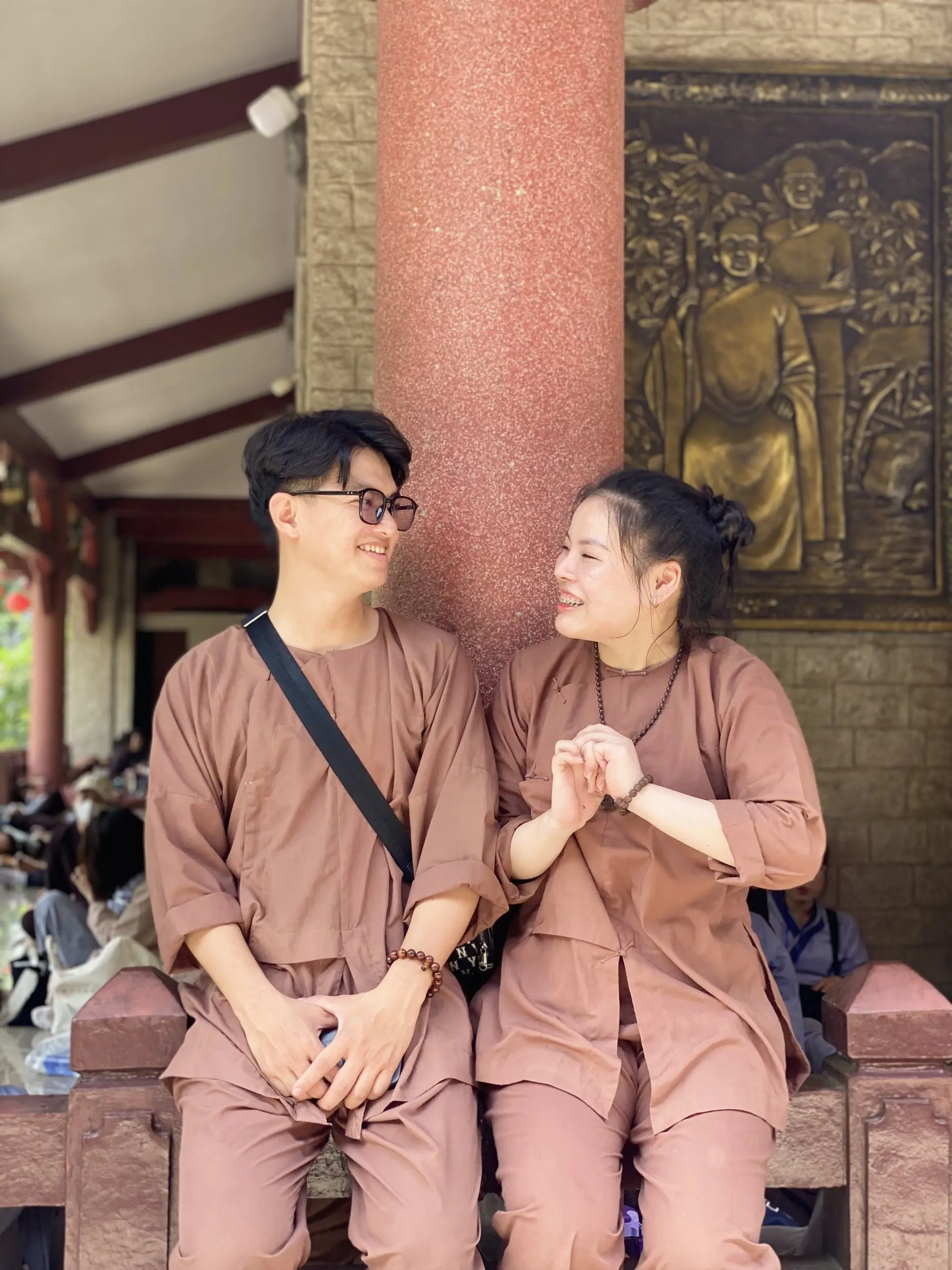 Pháp Phục Vạt Hò Nút Bấm Bigsize 40-80kg (Tặng chuỗi 108 Hạt) Nam Kate Áo