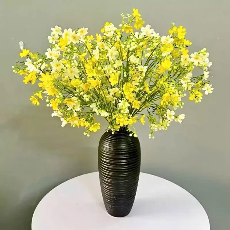 Combo 10, 15 Cành Hoa Nhất Chi Mai Lụa Cao Cấp Deco Cao 60cm Trang Trí Phòng - Trang Trí Nhà, Decor Phòng Decor Bàn Để Bàn cây  hoa hoa  tóc 3