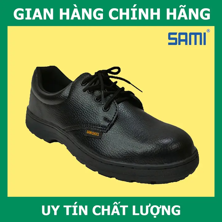 [Chính Hãng] Giày Bảo Hộ Sami SK202, Da Chất Lượng, Đế Chống Đinh, Chống Trơn Trượt, Chống Va Đập
