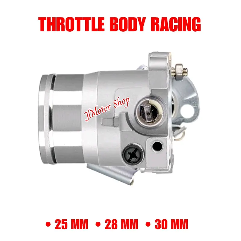 Tuas Gas Racing Throtle Throttle Body TB Racing 25 26 28 29 30 32 Supra 125 Fi Blade Fi Revo Fi Beat Fi Vario 110 125 150 FI VERZA Megapro Scoopy Dll Baut 6