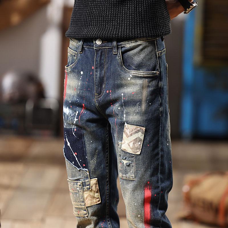 Jean Denim Guangzhou 7793 Quần 7793 Dài Jean Nam Hàng Mới Về Mùa Xuân Và Mùa Thu Dáng Ôm Quần Bó Sát Đến Mắt Cá Chân Hợp Xu hướng Và Dễ Phối Đồ Làm Bằng Denim Thích Hợp Cho Giới Trẻ Menswear Pants