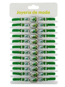 Pulsera trenzada con patrón étnico, 12 piezas de pulseras a la moda para hombres y mujeres, pulsera de buena suerte para fiestas, decoración de ropa diaria, joyería moderna para regalo de cumpleaños