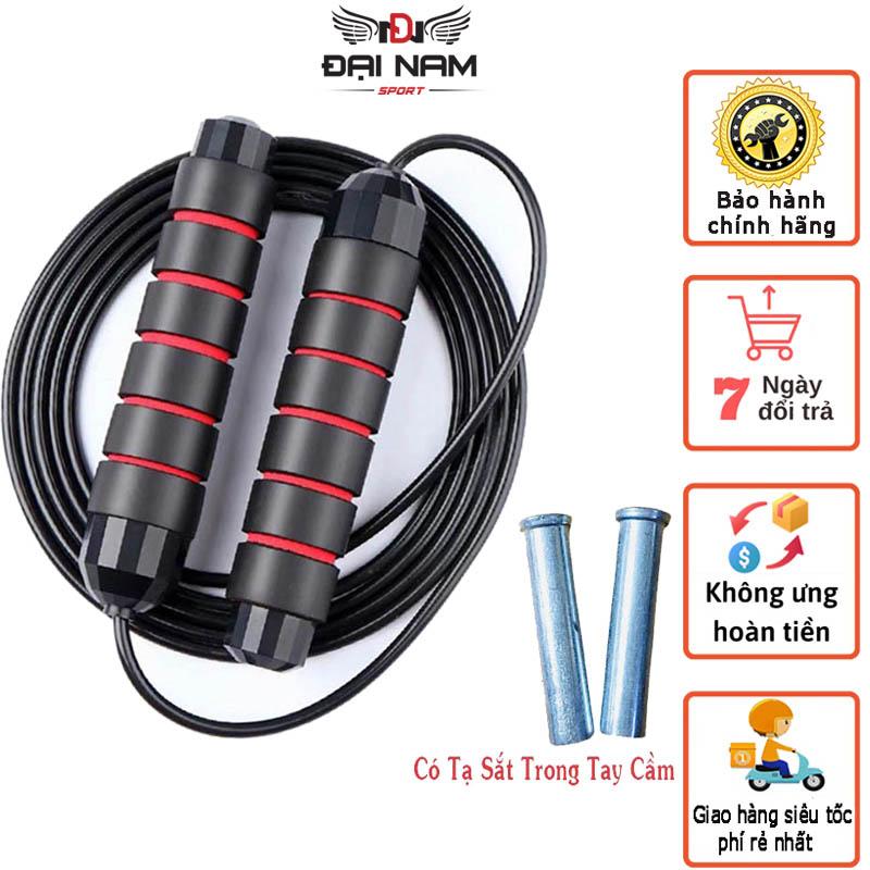 Dây Nhảy Cá Nhân Lõi Cáp Tích Hợp Tạ Sắt Tay Cầm Cao Cấp Dài 2m9 Hàng Loại 1 Đại Nam Sport