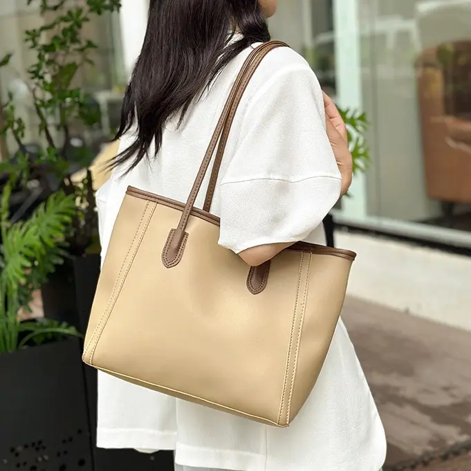Túi Tote Da Bản To Đi Học Túi Đeo Vai Nữ Công Sở Đi Làm Vừa A4 Laptop Đơn Giản Thanh Lịch T01 Bag Chữ Nhật 8