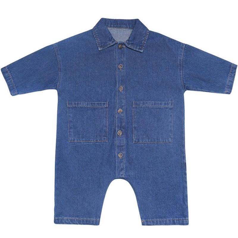 Áo Jumpsuit Quần Denim, Cho Trẻ Sơ Sinh Và Trẻ Mới Biết Đi, Phong Cách Mùa Xuân Và Mùa Thu, Dài Tay, Phong Cách Bảo Hộ Lao Động Áo Liền Quần Denim, Thích Hợp Cho Bé Em Tập Bò, Cho Bé Trai Và Bé Gái, Xu Hướng Denim 4