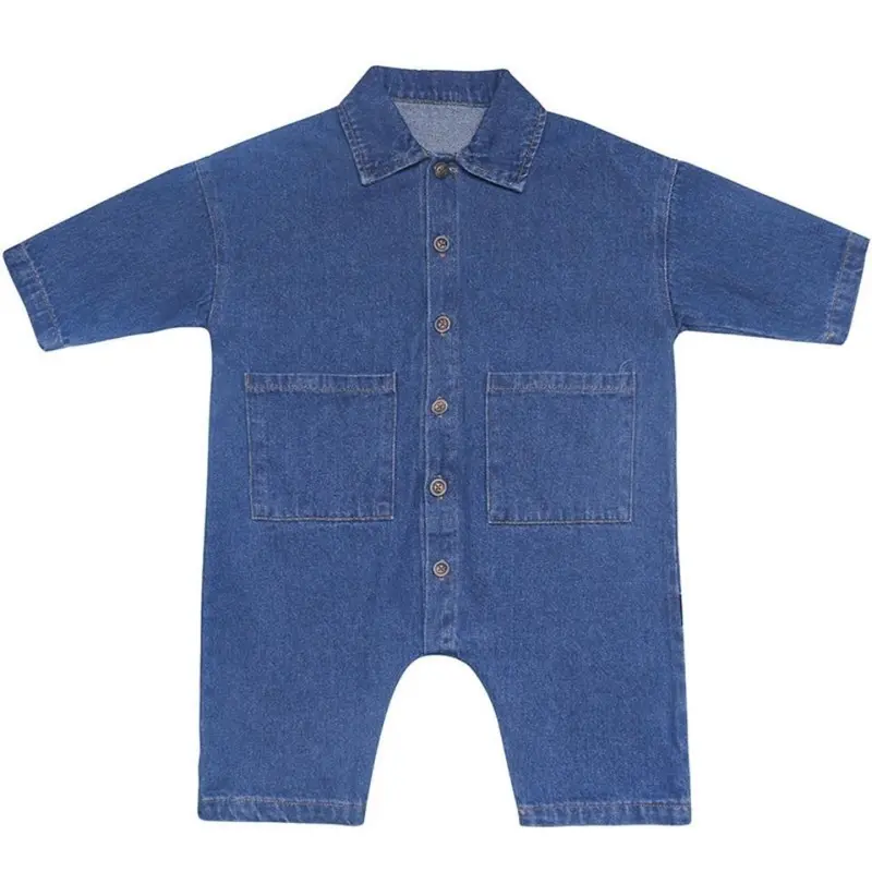 Áo Jumpsuit Quần Denim, Cho Trẻ Sơ Sinh Và Trẻ Mới Biết Đi, Phong Cách Mùa Xuân Và Mùa Thu, Dài Tay, Phong Cách Bảo Hộ Lao Động Áo Liền Quần Denim, Thích Hợp Cho Bé Em Tập Bò, Cho Bé Trai Và Bé Gái, Xu Hướng Denim 4