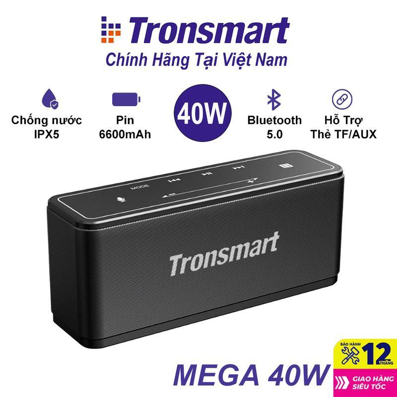 Loa Bluetooth Tronsmart Element Mega với Công suất tối đa 40W 2 Củ Loa Toàn Dải Âm thanh Nghe Nhạc kỹ thuật số 3D Điều khiển cảm ứng trực quan TWS - Bảo hành chính hãng 12 tháng