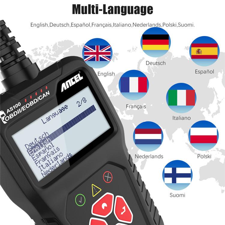 Professional Car Diagnostic Tool🚗 - Ancel AS100 OBD2 Scanner for Engine ...