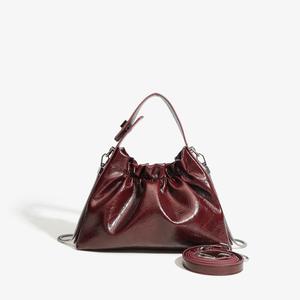 A pleated cloud women's handbag, shoulder bag, crossbody bag with two long straps, available in multiple colors, suitable for daily fashion matching, Thanksgiving, Valentine's Day, Christmas gift