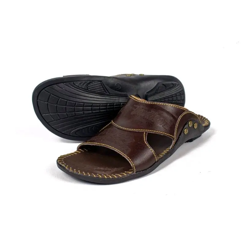 Sandal Slop Kulit Sapi Asli Hurley Davidson 2