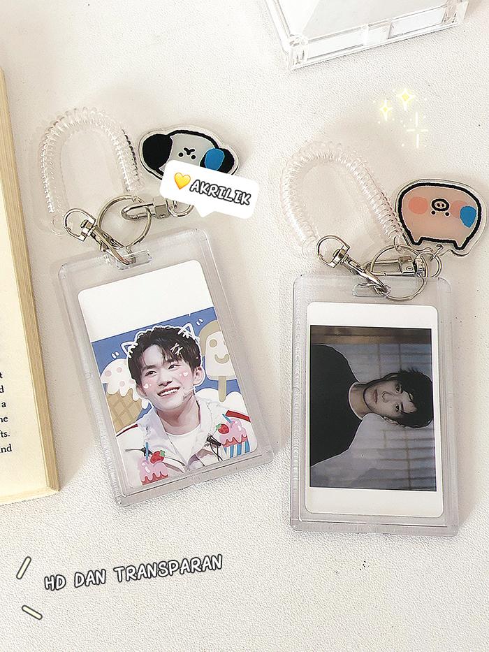 Tempat kartu ID akrilik transparan / tempat kartu ID kerja/casing id card bening/dengan gantungan kunci lucu akrilik - Qiqi Treasure Tempat kartu ID akrilik transparan / tempat kartu ID kerja/casing id card bening/dengan gantungan kunci lucu akrilik - Qiqi Treasure