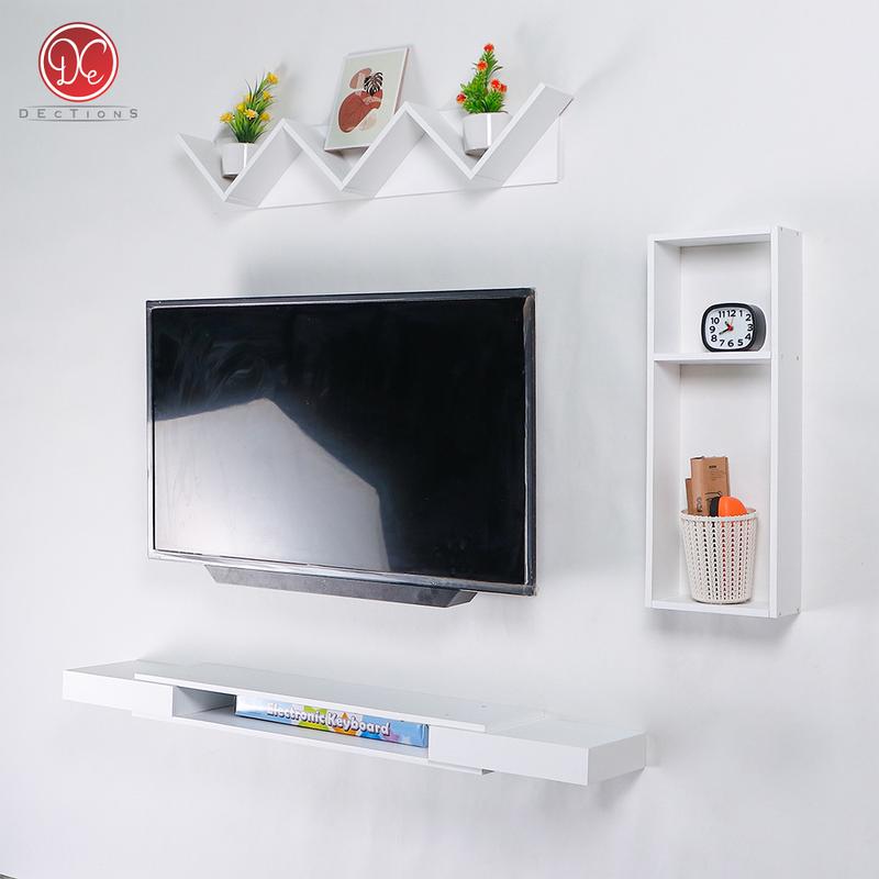 Product Introduction of Dections Set Rak TV Dinding Gantung Minimalis 2 Laci 120x20 cm - Meja TV Tempel Dinding Aesthetic Furniture 3