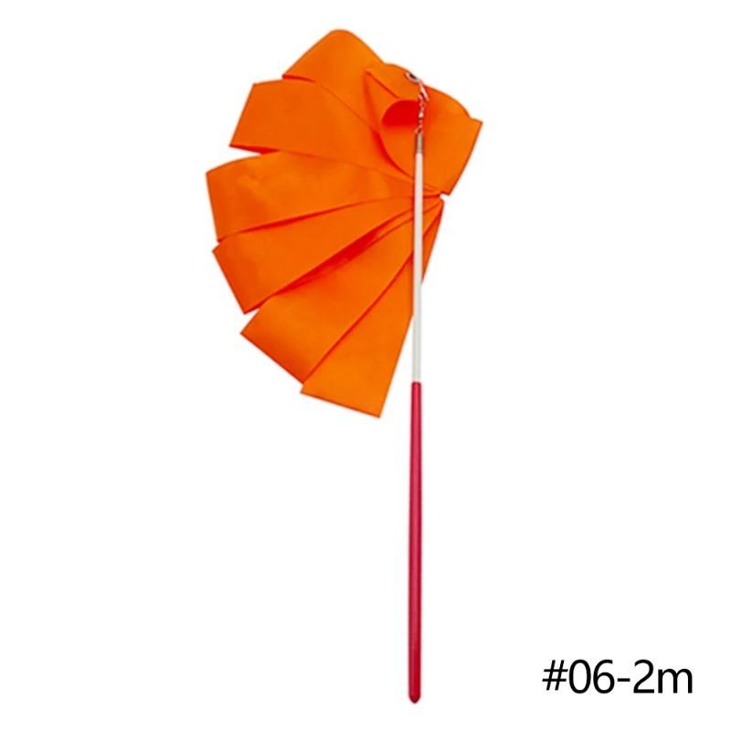 Product Introduction of 2M/4M Colorful Gym Ribbons Dance Ribbon Rhythmic Art Gymnastic Ballet Streamer Twirling Rod Stick For GYM Training Professional 37