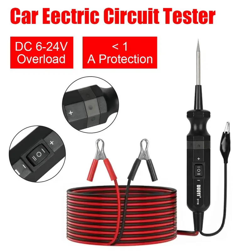 Car Circuit Tester, 6-24V Electrical System Diagnostic Tool, Voltage Test Car Circuit Tester for Car Trailer RV Motorcycle Truck 5