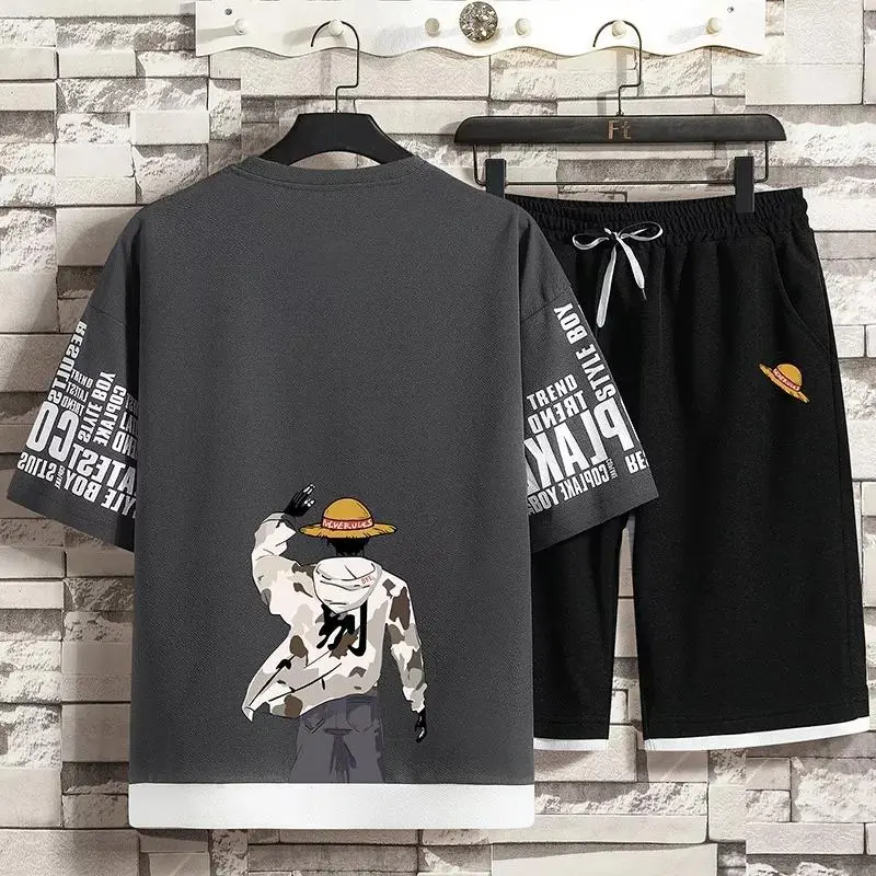 Bisa Cod/Kaos Distro Cowo/Setelan Topi - Setelan Atasan Kaos Celana Pendek/1 set outfit cowok (M-L-XL) 3