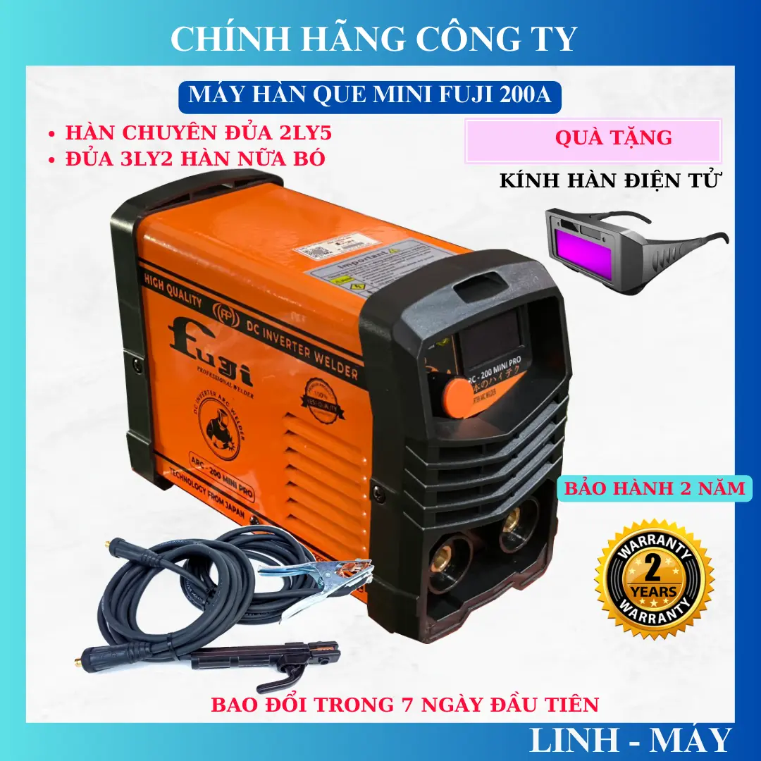 Máy hàn que mini 200A nhỏ gọn - tiện dụng