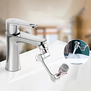 Extensor de grifo giratorio, grifo de baño con brazo robótico ajustable y resistente a salpicaduras, grifo de lavabo de baño fácil de instalar y que ahorra espacio